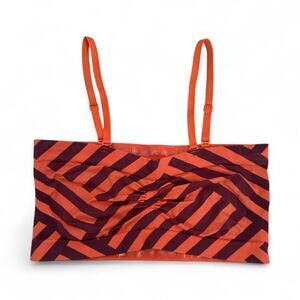 Yitty by Lizzie Orange and Red Striped Bralette XS/Small